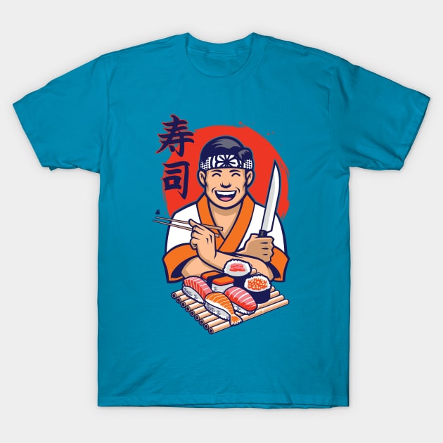 Daniel Son Sushi T-Shirt by CoDDesigns